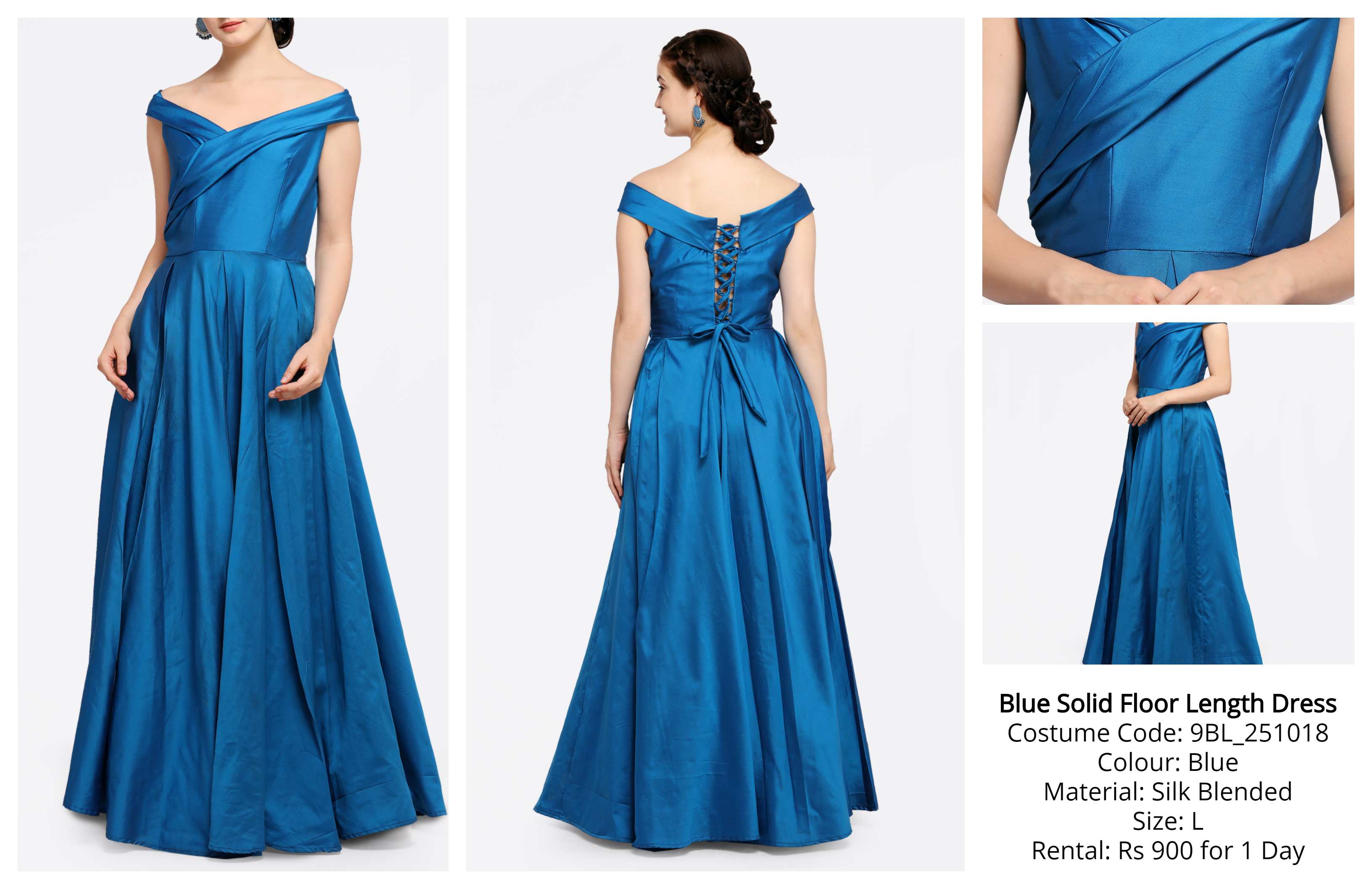 Blue floorLength Dress